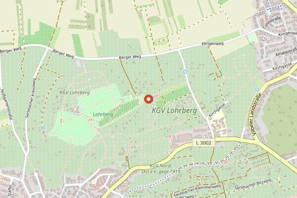 Map showing MainÄppelHaus Lohrberg Courses in Frankfurt