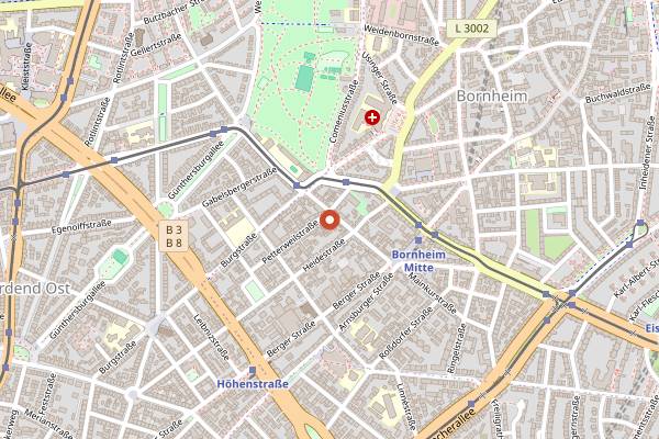 Map showing Mirko Reeh Kochwelt in Frankfurt