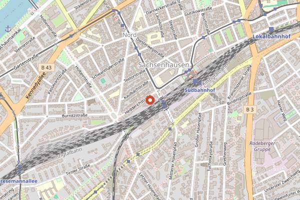 Map showing The Sakai in Frankfurt