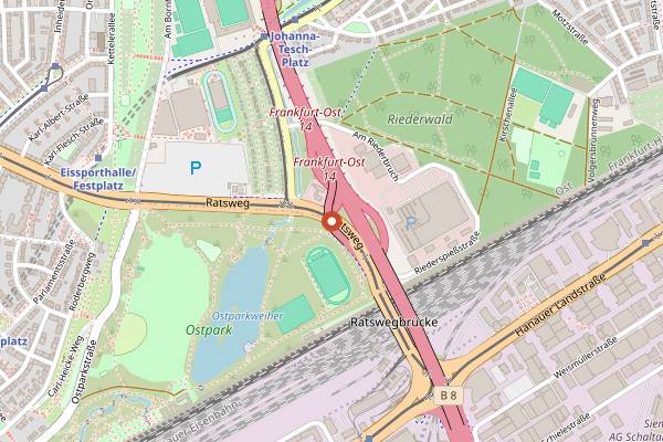 Map showing Frühjahrsdippemess in Frankfurt
