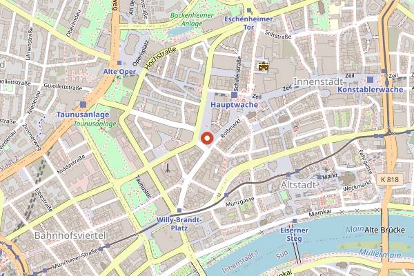 Map showing Grüne Soße Festival in Frankfurt