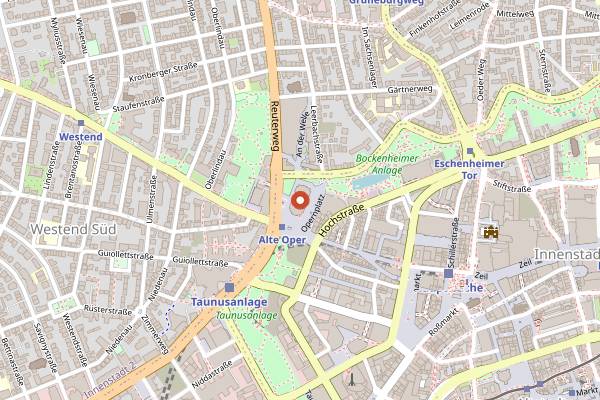 Map showing Opernplatzfest in Frankfurt