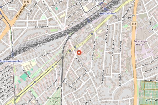 Map showing Carmelo Greco in Frankfurt