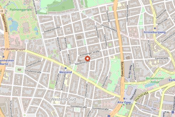 Map showing Erno's Bistro in Frankfurt