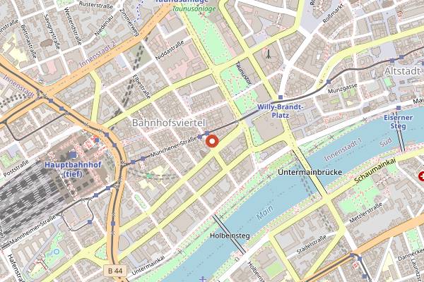Map showing Sommerfeld in Frankfurt