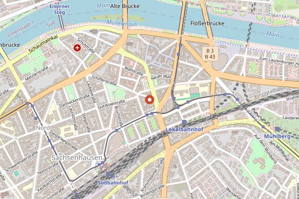 Map showing Balalaika in Frankfurt