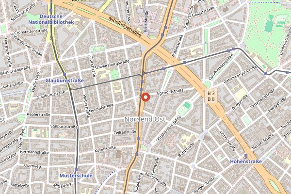 Map showing Carte Blanche in Frankfurt