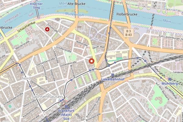 Map showing Balalaika in Frankfurt
