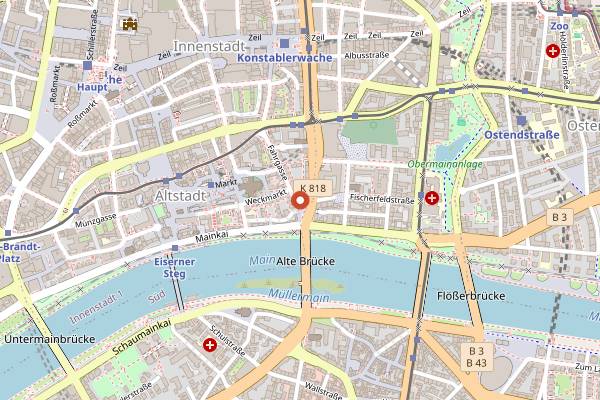 Map showing naïv in Frankfurt