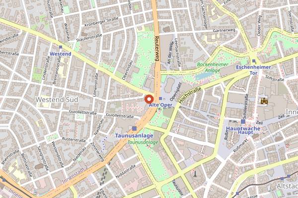 Map showing Chinaski in Frankfurt