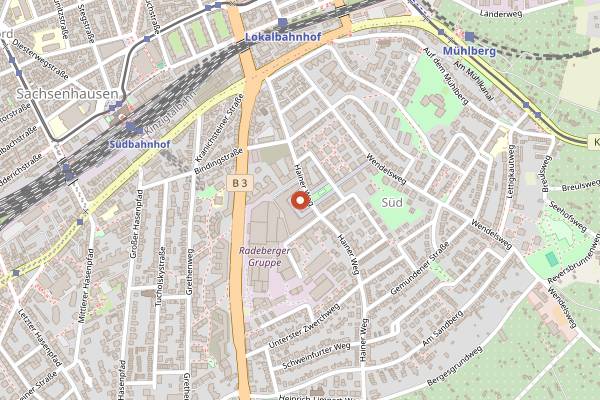 Map showing Franziska in Frankfurt