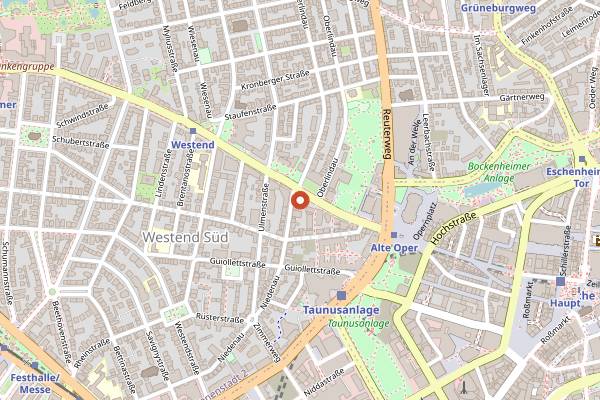 Map showing Mon Amie Maxi in Frankfurt