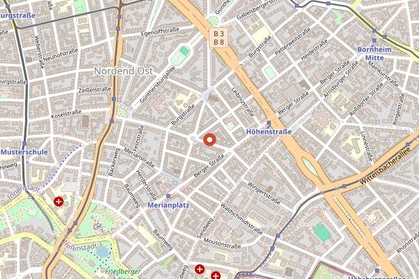 Map showing Antipodean Gelato in Frankfurt