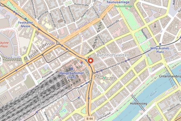 Map showing Frittenwerk in Frankfurt