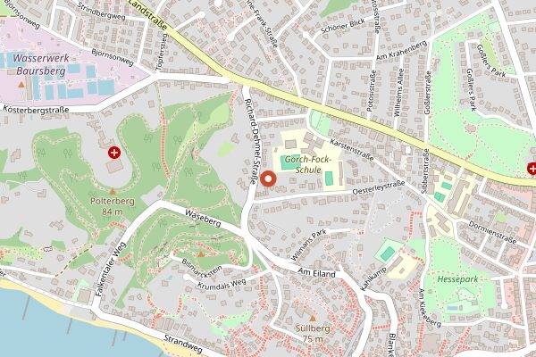 Map showing Dat Backhus Blankenese in Hamburg