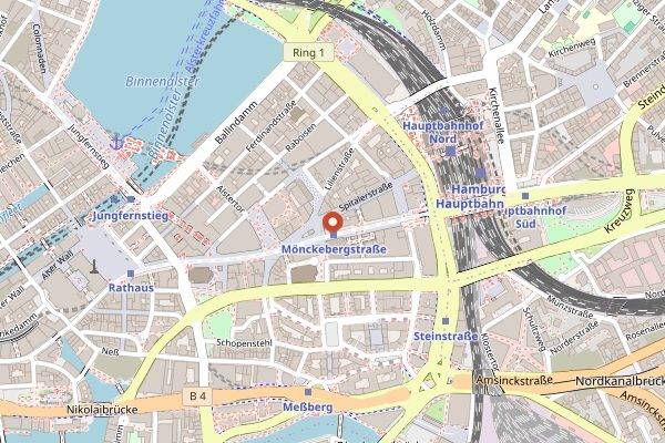 Map showing Junge Die Baeckerei in Hamburg