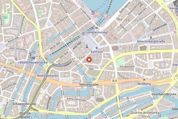 Map showing Zeit fuer Brot in Hamburg