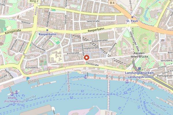 Map showing Lounge & Bar 20up in Hamburg