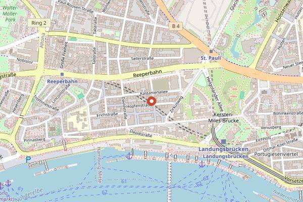 Map showing The Chug Club in Hamburg