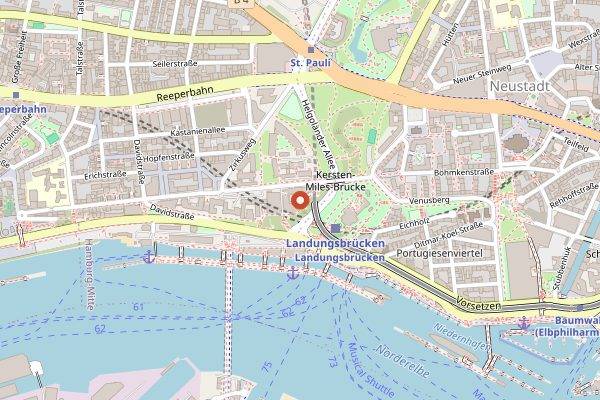 Map showing Tower Bar Hotel Hafen Hamburg in Hamburg