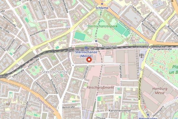 Map showing Ratsherrn Brauerei in Hamburg