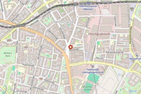 Map showing EM Breakfast Club in Hamburg