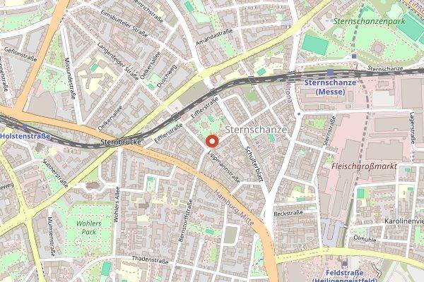 Map showing Bistro Carmagnole in Hamburg
