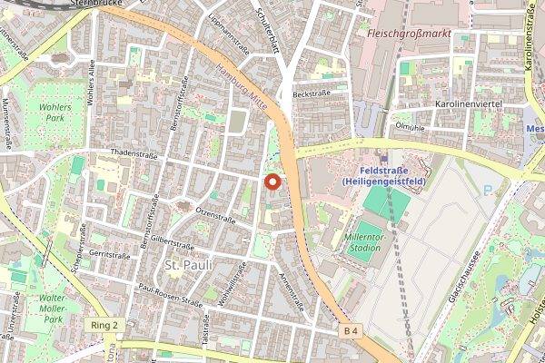 Map showing Nil in Hamburg