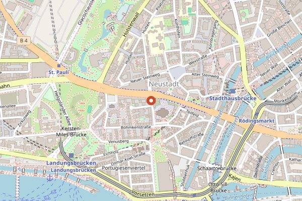 Map showing Old Commercial Room in Hamburg