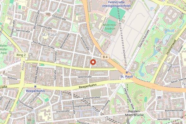 Map showing Playground Coffee Roasters in Hamburg