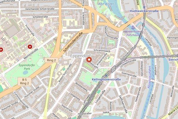 Map showing Cucina Cornelia Poletto in Hamburg