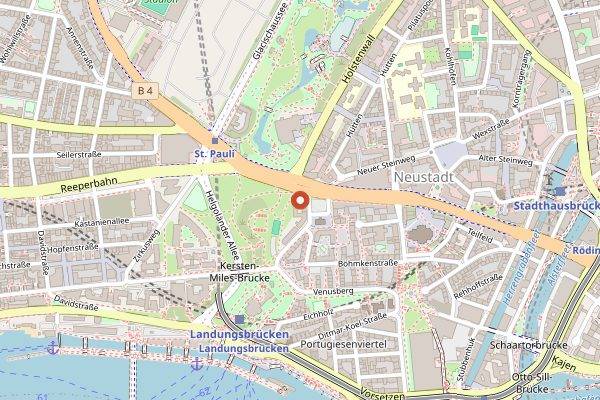 Map showing La Cocina Kochschule in Hamburg