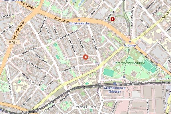 Map showing MOMO Ramen Gluten-Free in Hamburg
