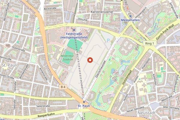 Map showing Hamburger Dom Fruehlingsdom in Hamburg
