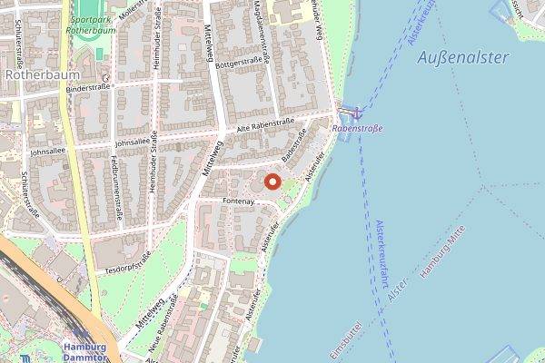 Map showing Lakeside in Hamburg
