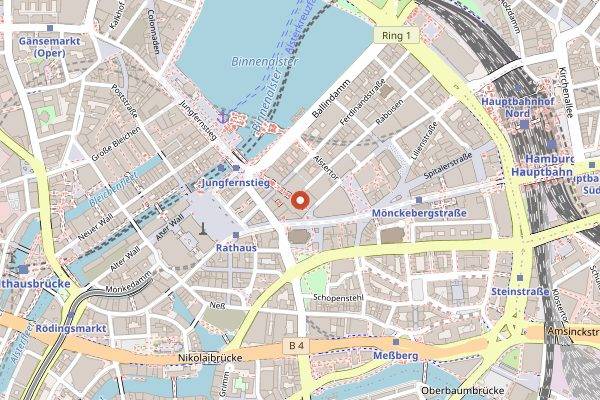 Map showing SE7EN OCEANS in Hamburg