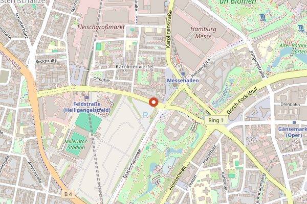 Map showing Adventure World Tours in Hamburg