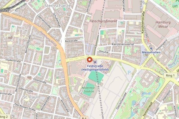 Map showing Effenberger Vollkornbaeckerei in Hamburg