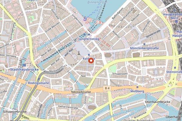Map showing Cafe Paris in Hamburg