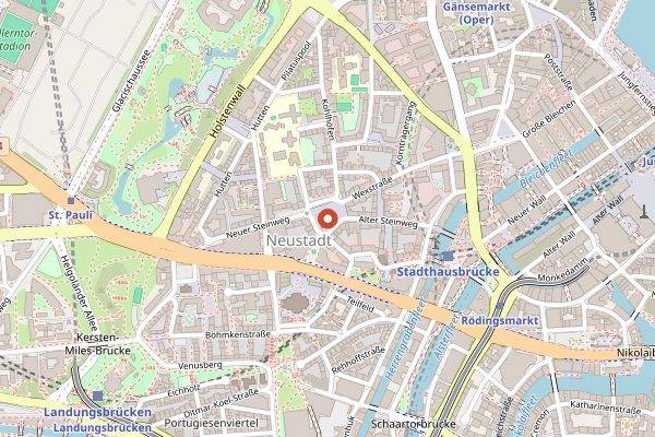 Map showing Grossneumarkt in Hamburg