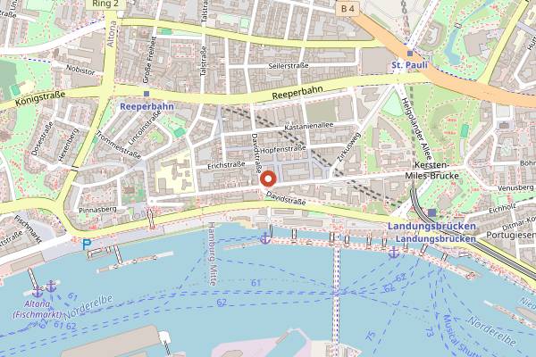 Map showing Lounge & Bar 20up in Hamburg