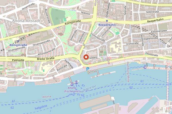Map showing Christiansen's Fine Drinks in Hamburg
