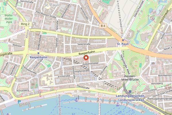 Map showing Docks in Hamburg