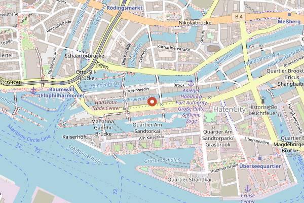 Map showing Jazzhall in Hamburg