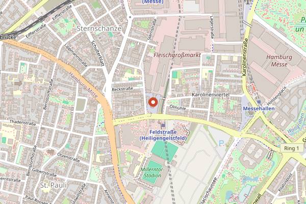 Map showing Knust in Hamburg