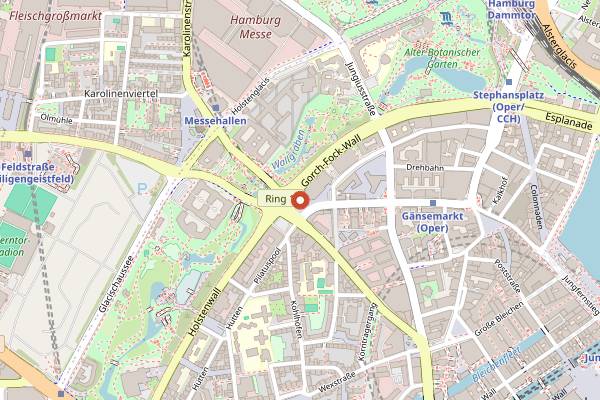 Map showing Laeiszhalle in Hamburg