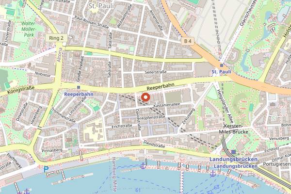 Map showing Schmidts Tivoli in Hamburg