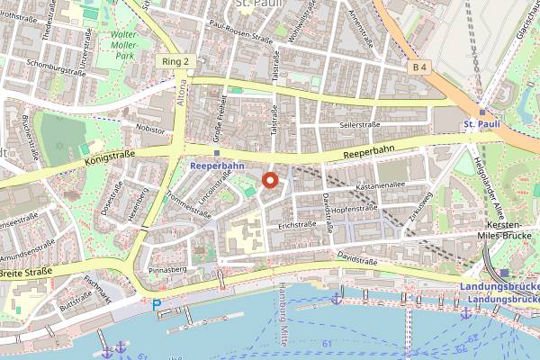 Map showing Zum Silbersack in Hamburg