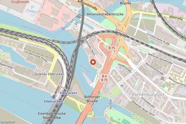 Map showing 100/200 Kitchen in Hamburg