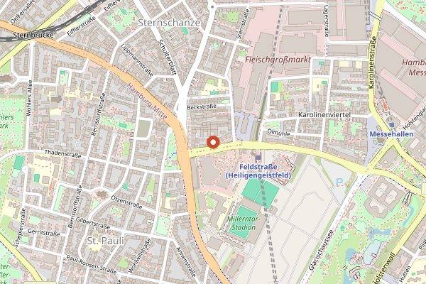 Map showing Underdocks in Hamburg